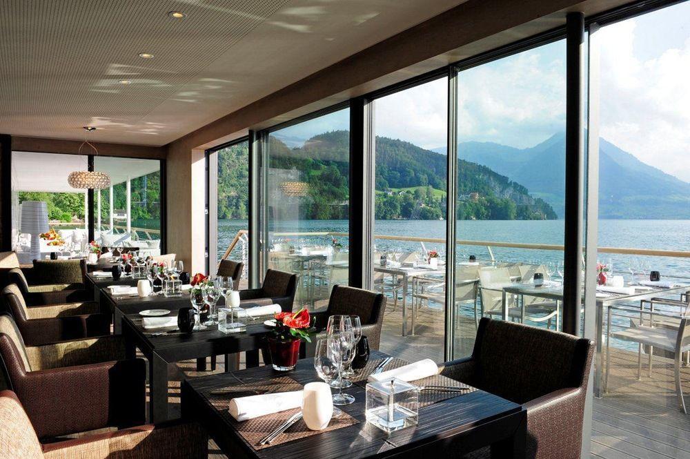 Hotel Vitznauerhof - Lifestyle Hideaway At Lake Lucerne Restaurante foto